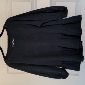 Maeve Peplum Textured Pullover Size S